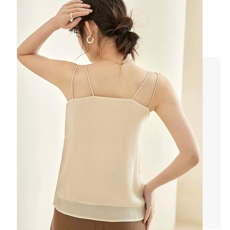 Tanya Built-In Bra Chiffon Tank Top